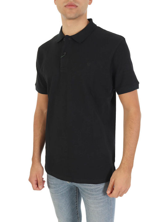 The Bostonians Bluza Bărbătească cu Mânecă Scurtă Polo BLACK