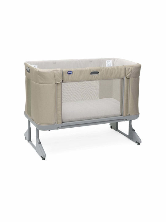 Chicco Cradle Next2Me Forever with Mattress and Wheels Honey Beige