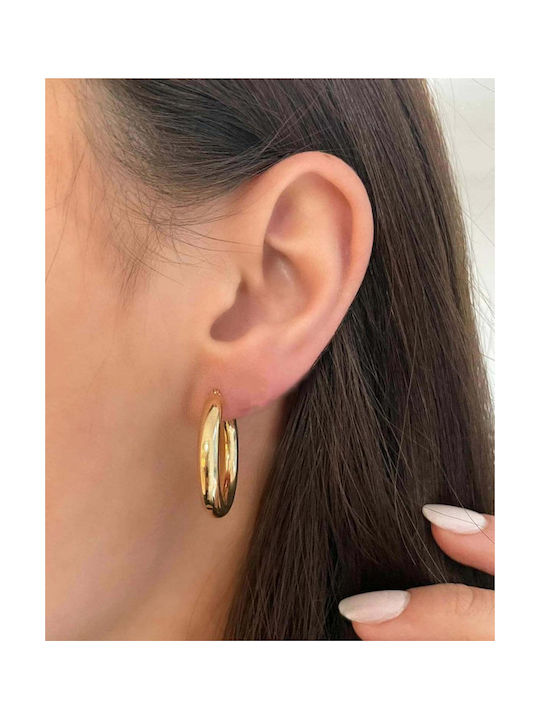 Savvidis Earrings Hoops made of Gold 9K