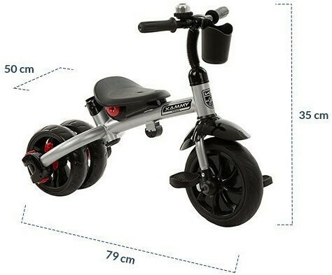 Kikka Boo Xammy 2022 Convertible with Parental Handle 3 in 1 for 12 Months Black