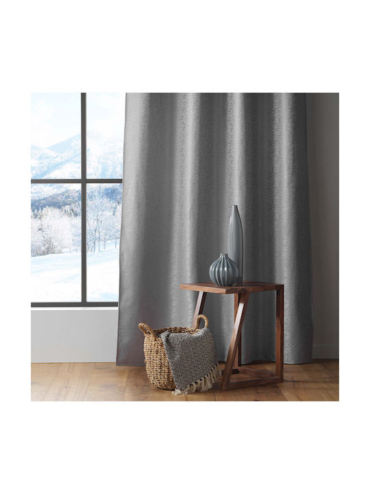 Douceur d'Intérieur Perdea Cu Capse L-c Polarine Gri 140x260cm