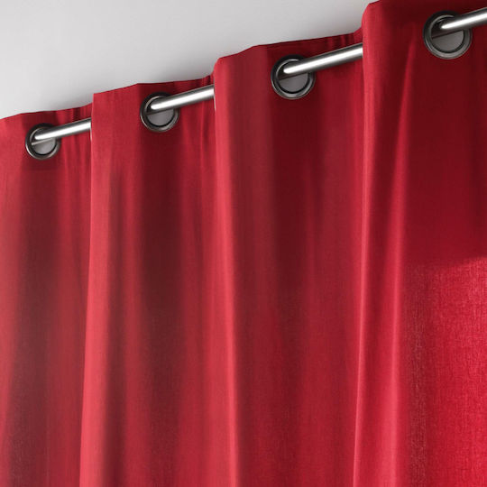 Vorhang Fenster mit Grommet L-c Twily Rote 135x180cm