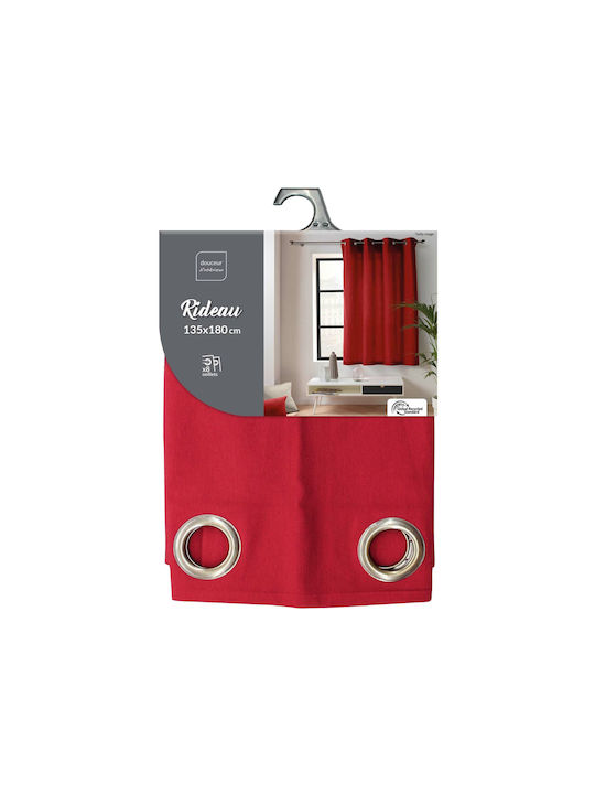 Vorhang Fenster mit Grommet L-c Twily Rote 135x180cm