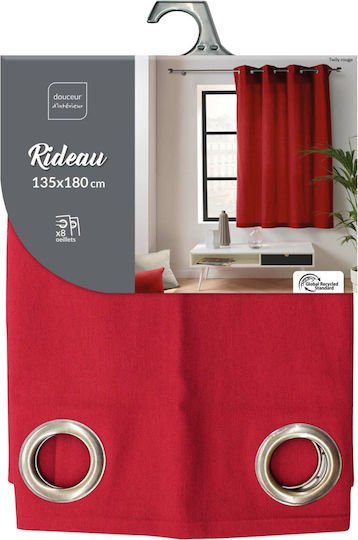 Vorhang Fenster mit Grommet L-c Twily Rote 135x180cm