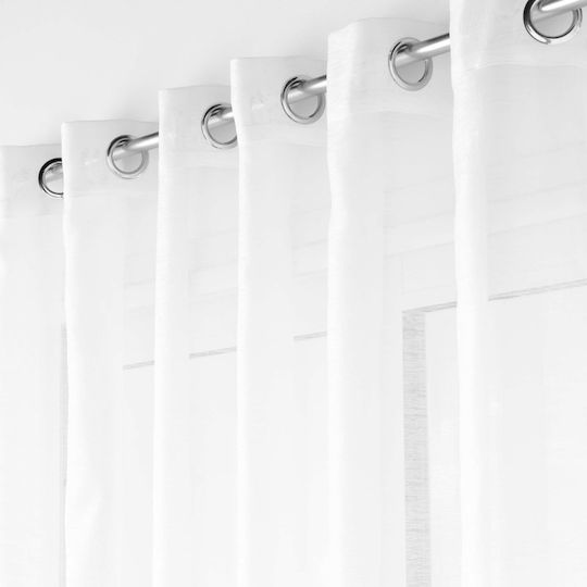 Douceur d'Intérieur Κουρτίνα με Τρουκς L-c Lissea Λευκή 240x240εκ.
