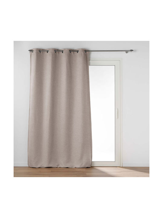 Douceur d'Intérieur Curtain Blackout with Grommet L-c Dusky Beige 140x240cm