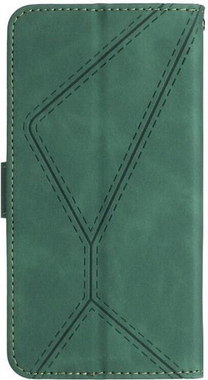 Stitching Embossed Wallet Πράσινο (Motorola Edge 40 Neo)