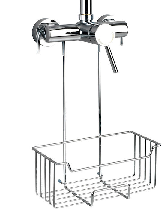 Wenko Wall Mounted Bathroom Shelf Inox 25x36x14cm Blue