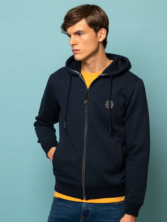 Blue Hooded Cardigan