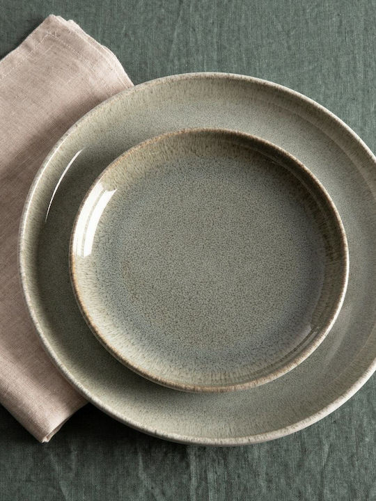 La Redoute Interieurs Servierteller Wüste Keramik Grün mit Durchmesser 19cm 6Stück