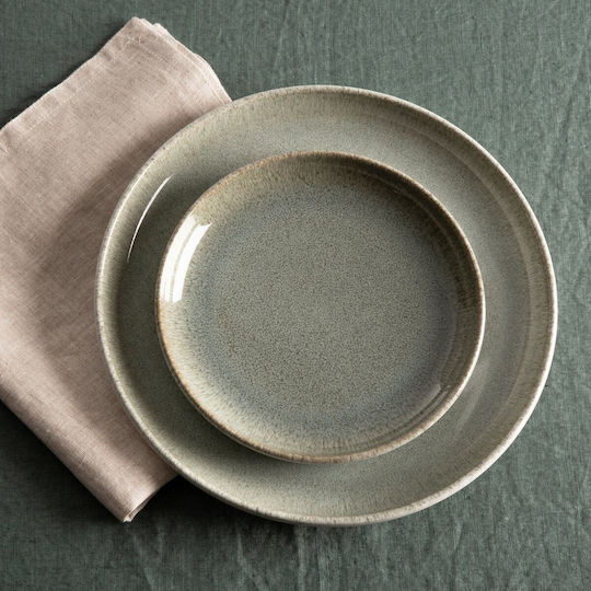 La Redoute Interieurs Servierteller Wüste Keramik Grün mit Durchmesser 19cm 6Stück