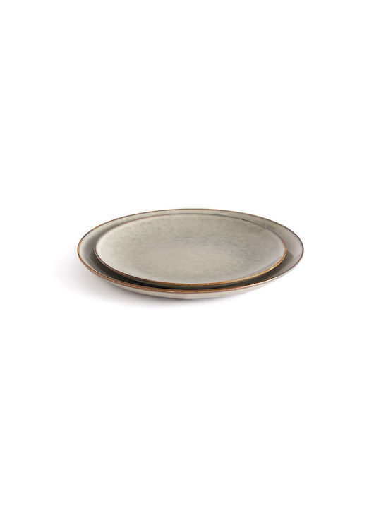 La Redoute Interieurs Servierteller Untiefe Keramik Beige mit Durchmesser 28.5cm 6Stück
