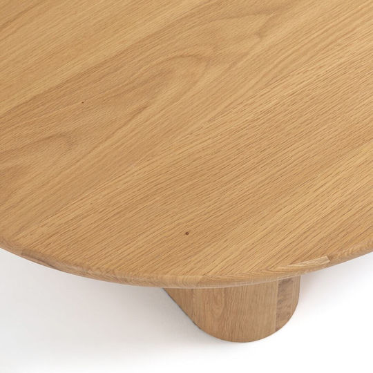 Oval Beistelltisch Holz Oak wood B33xT130xH80cm
