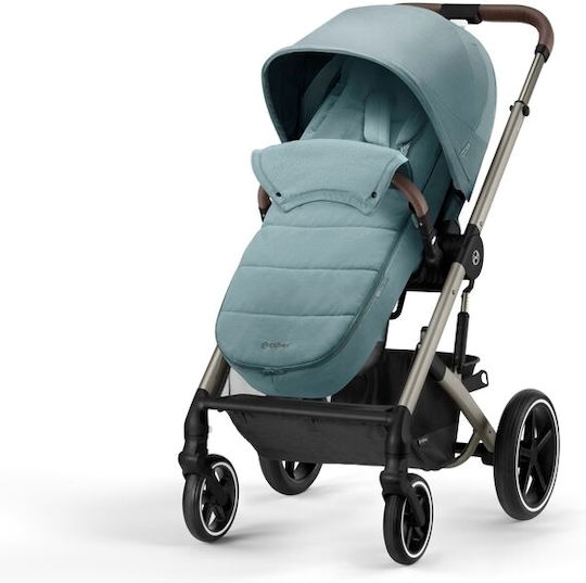 Cybex Gold Stroller Footmuff Light Blue With Fleece Lining