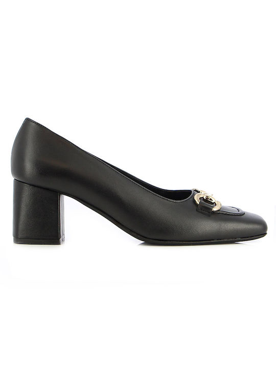 Fratelli Petridi Leather Black Medium Heels