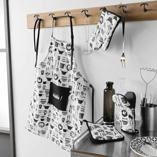 Kitchen Πιάστρα Κουζίνας από Σιλικόνη σε Μαύρο Χρώμα