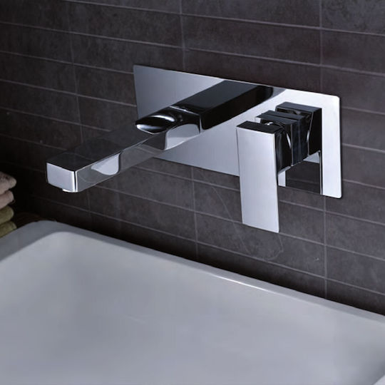 Excel Loretta Built-in Mixer & Spout Set for for Bathroom Sink Silver