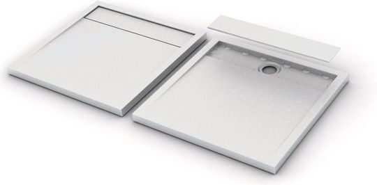 Karag Rectangular Artificial Stone Shower Brown Element 80x120x5.5cm
