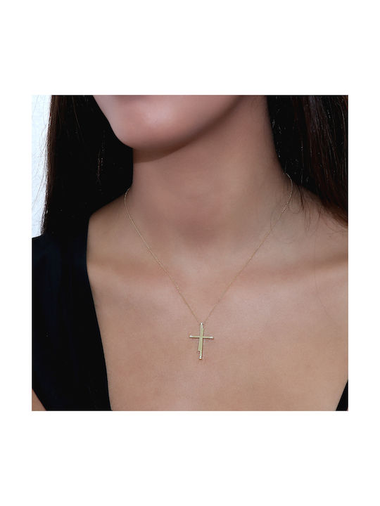 Triantos Women's Gold Cross 14K with Chain