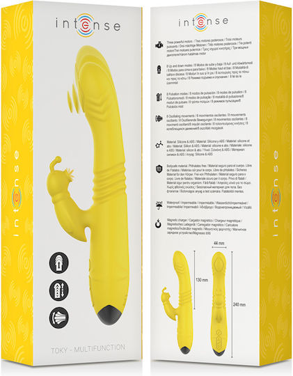 Intense Toky Rechargeable Vibrator Clitoral Vibrator 24cm Galben