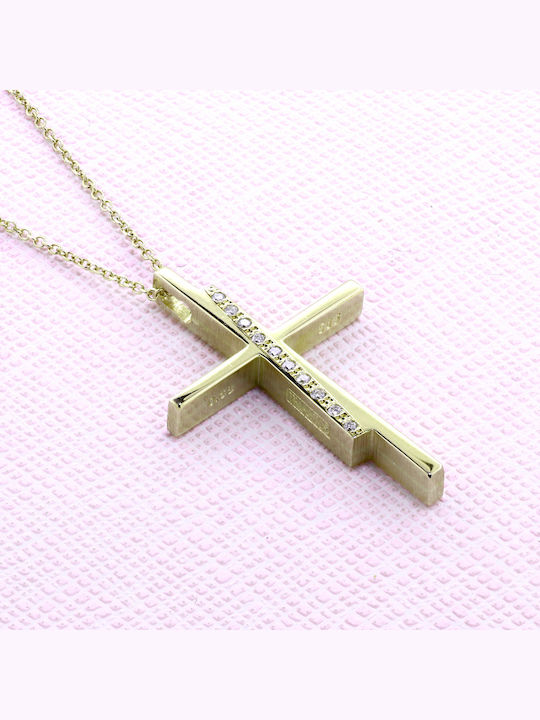 Triantos Women's Gold Cross 14K with Chain