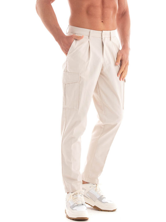 Hose Cargo in Tapered Schnitt Light Beige