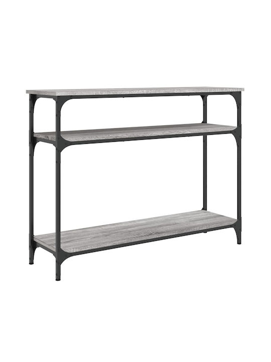 Console Table Wood & Metal Grey Sonoma L100xW29xH75cm