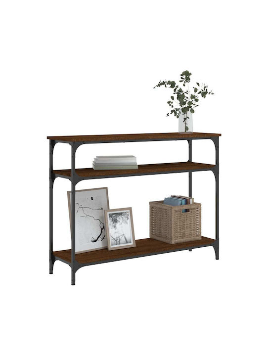 Console Table Wood & Metal Coffee L100xW29xH75cm