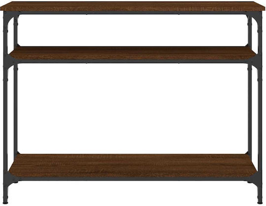 Console Table Wood & Metal Coffee L100xW29xH75cm