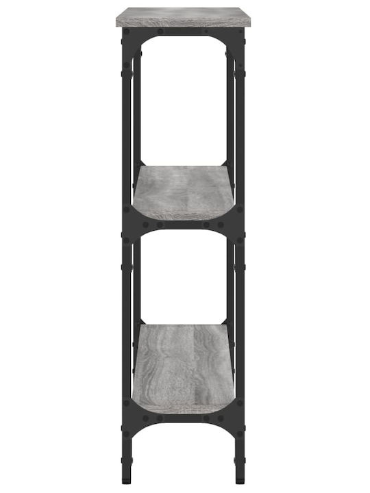 Console Table Wood & Metal Grey Sonoma L100xW22.5xH75cm
