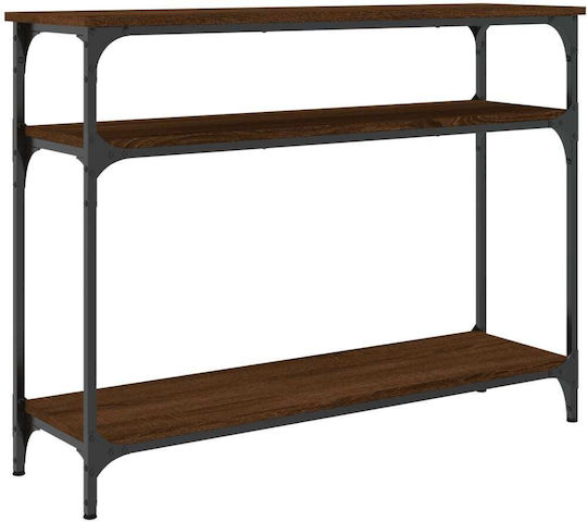 Console Table Wood & Metal Coffee L100xW29xH75cm