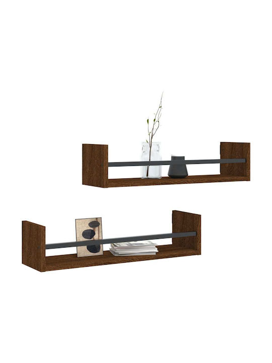 Regale Wand Brown Oak 2Stück 60x16x14cm