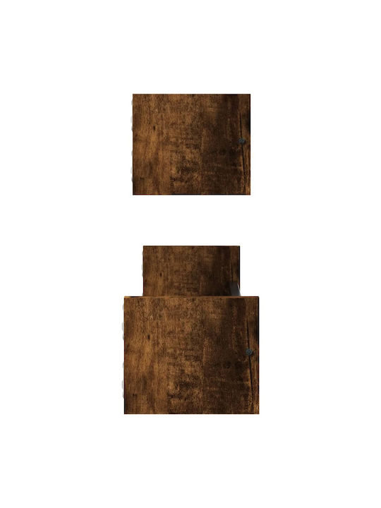 Ράφια Καπνιστή Δρυς (2τμχ) 60x16x14εκ.