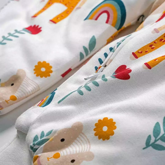 Ako Winter Sleeping Bag with Feet 2.5 Tog Rainbow with Detachable Sleeves