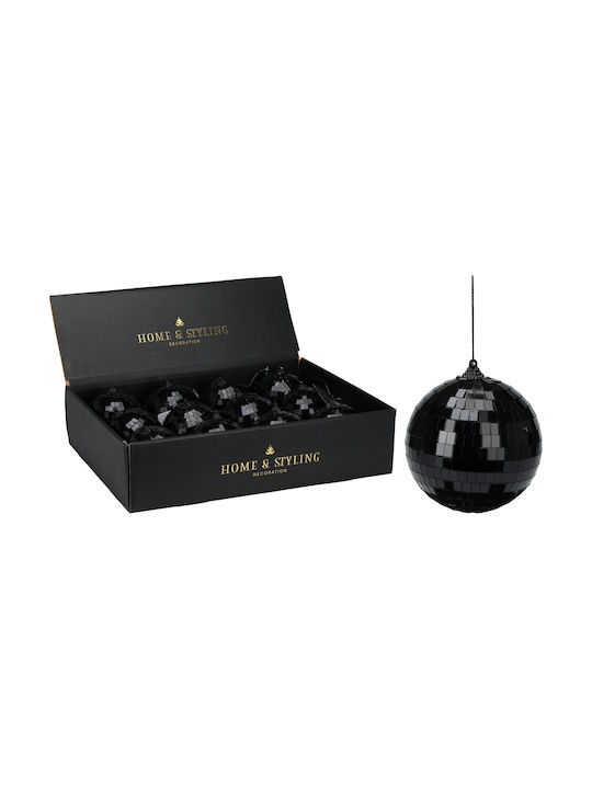 ArteLibre Christmas Glass Ball Ornament Black 10cm