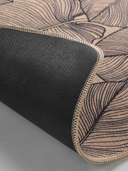 Entrance Mat Anti-slip made of Rubber L-c Jade Beige 45x75cm