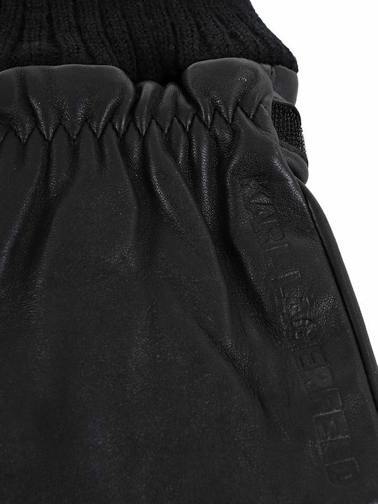 Schwarz Wolle Handschuhe
