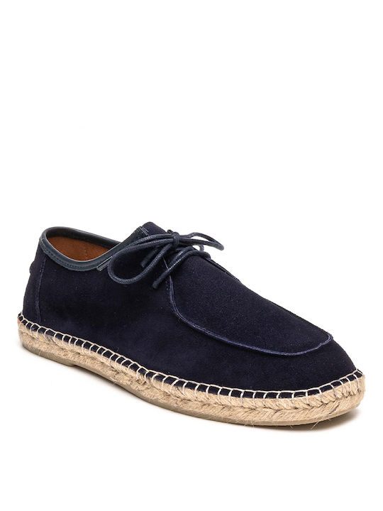 Perlamoda Wildleder Herren Espadrilles in Blau Farbe