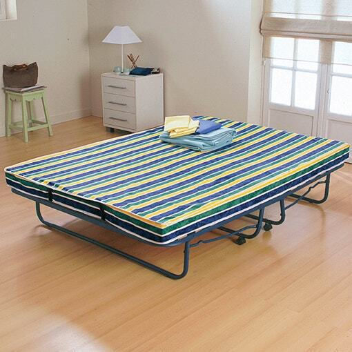 Klappbett mit Matratze 10cm Einzel Schwarz 200x90cm