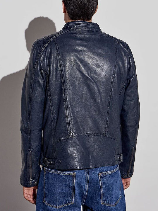 Lederjacke Jacke Blau
