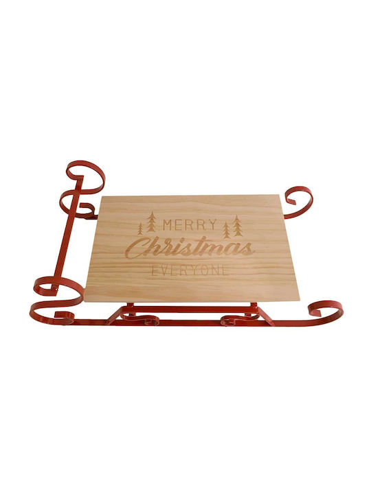 Excellent Houseware Christmas Cutting Board Wooden Red L46xW21xD14cm.