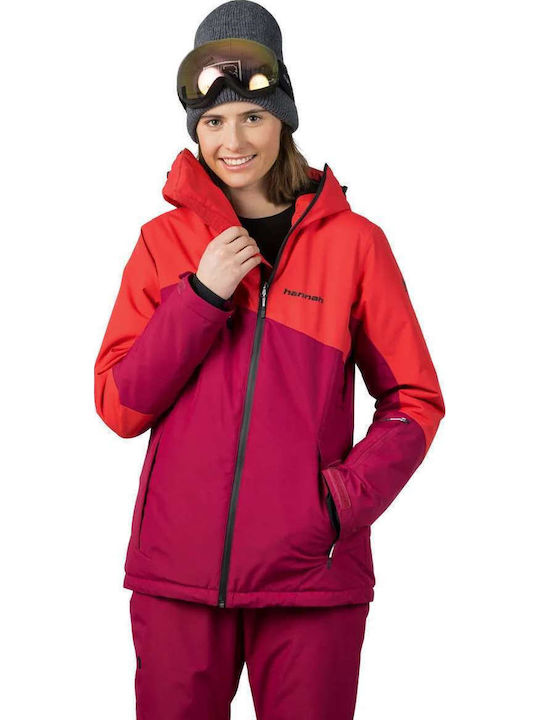 Hannah Maky 10036115HHX01 Γυναικείο Μπουφάν για Σκι & Snowboard Μπορντό