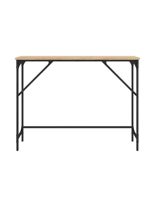 Console Table Wood & Metal Sonoma Δρυς L100xW32xH75cm