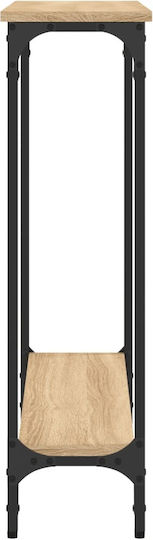 Console Table Wood & Metal Sonoma Δρυς L75xW22.5xH75cm