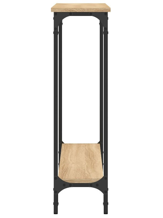 Console Table Wood & Metal Sonoma Δρυς L100xW22.5xH75cm