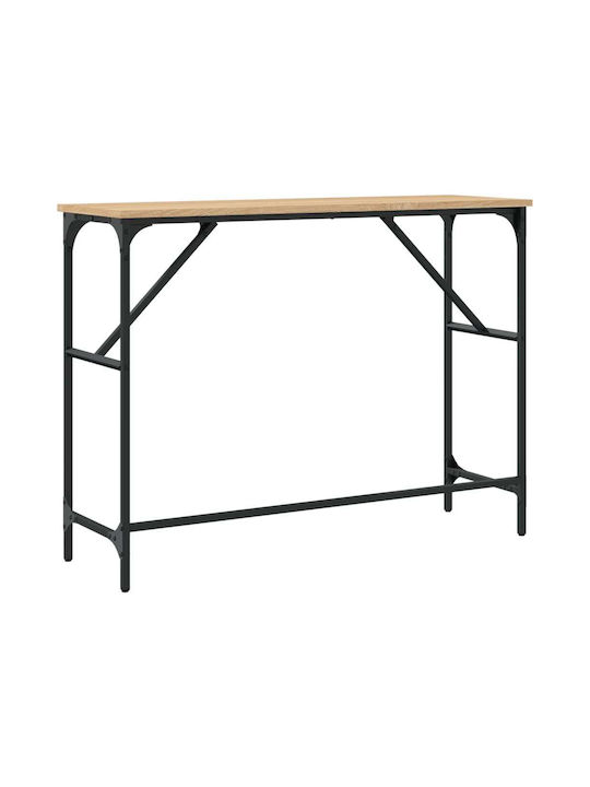 Console Table Wood & Metal Sonoma Δρυς L100xW32xH75cm