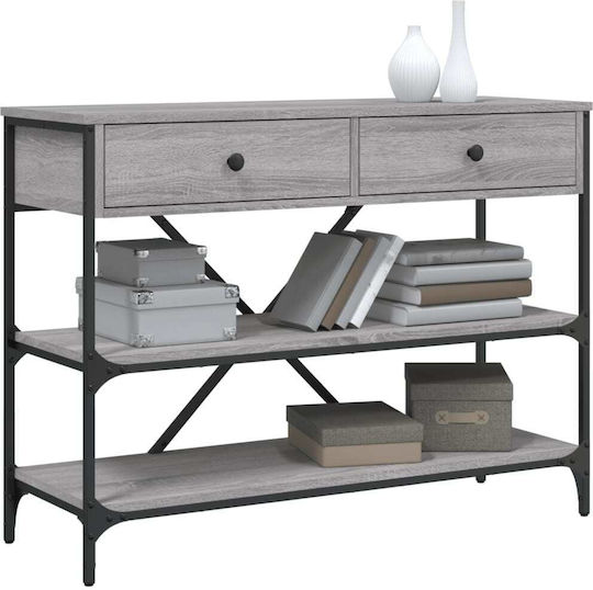 Console Table Wood & Metal Γκρι Sonoma L100xW34.5xH75cm