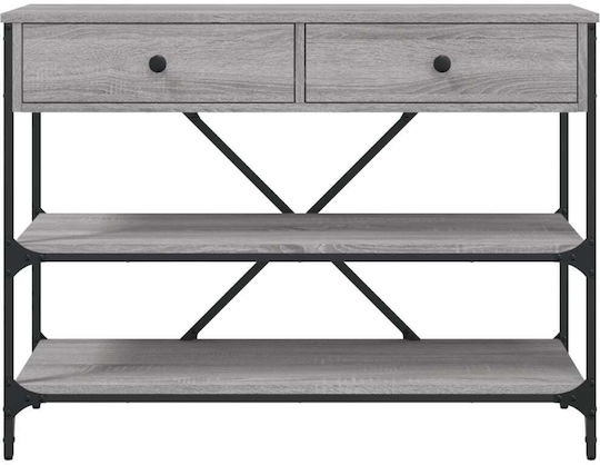 Console Table Wood & Metal Γκρι Sonoma L100xW34.5xH75cm