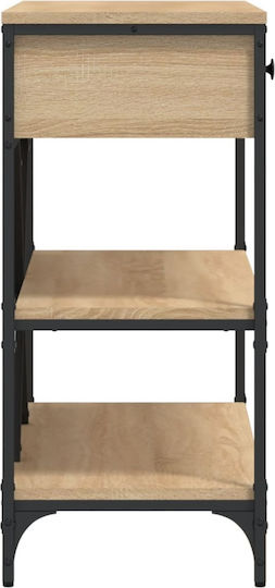 Console Table Wood & Metal Δρυς Sonoma L100xW34.5xH75cm