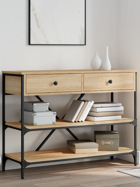 Конзолна маса от Дърво & Метал Oak Sonoma Д100xШ34.5xВ75cm